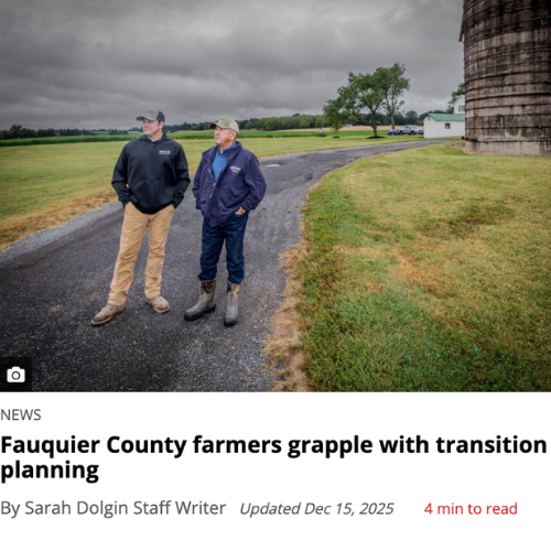 Farmers standing on their property