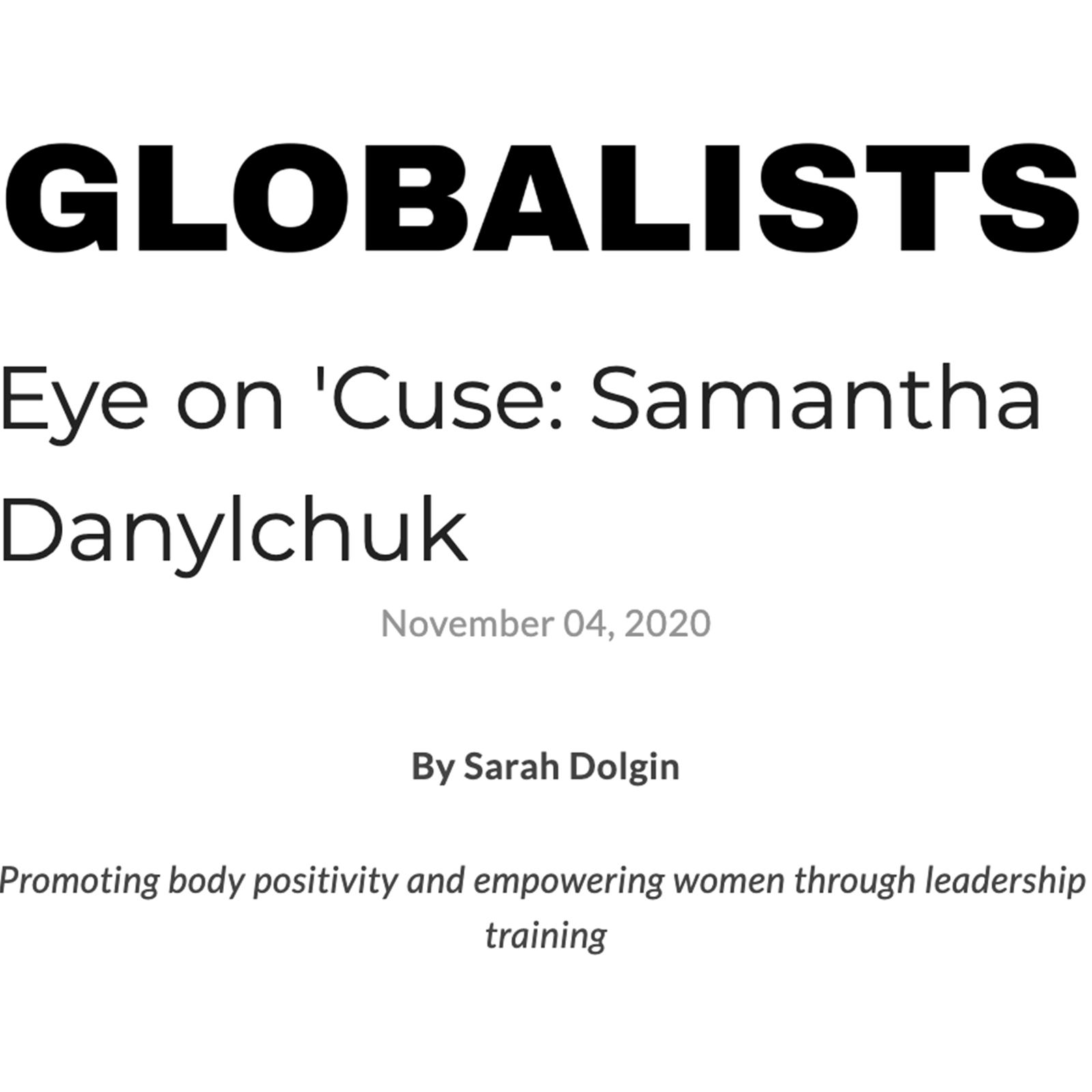 Portrait of Samantha Danylchuk