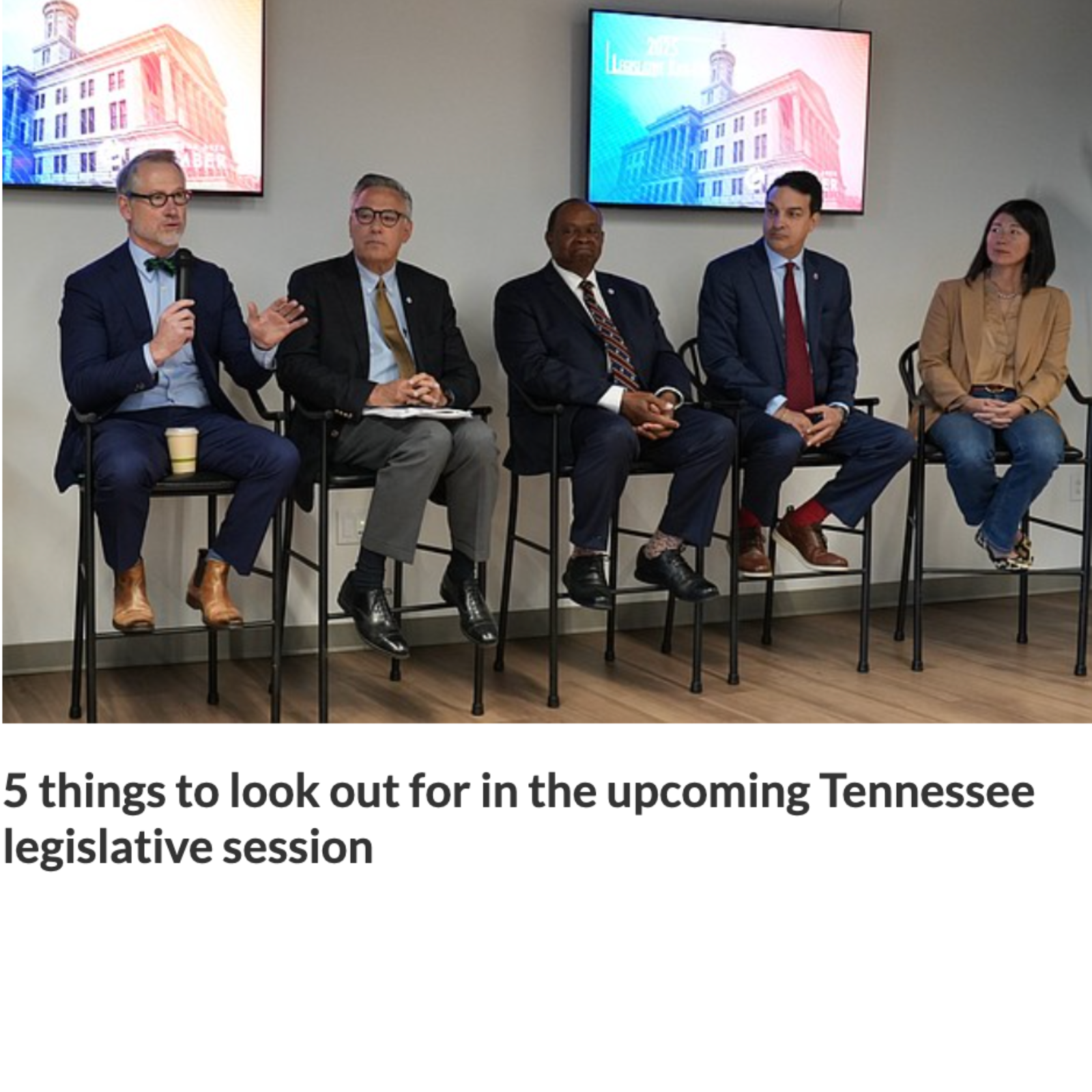 Hamilton County lawmakers sitting at a panel